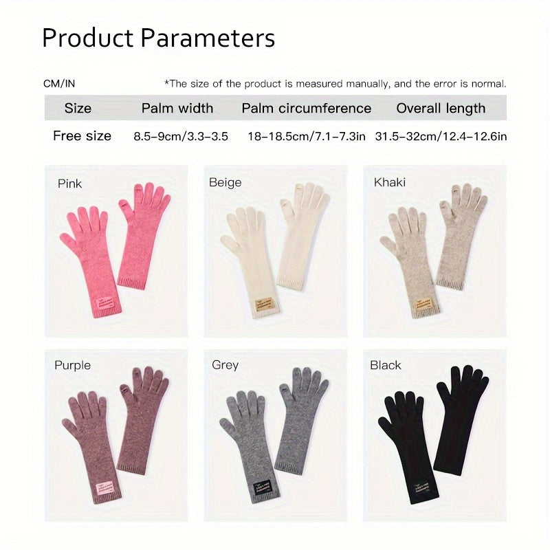 Winter Knitted Gloves for Men and Women, Warm Windproof Touch Screen Gloves