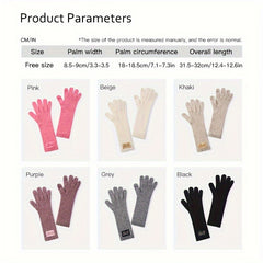 Winter Knitted Gloves for Men and Women, Warm Windproof Touch Screen Gloves