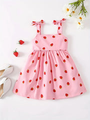 Toddler Girls Strawberry Graphic Cami Princess Dress