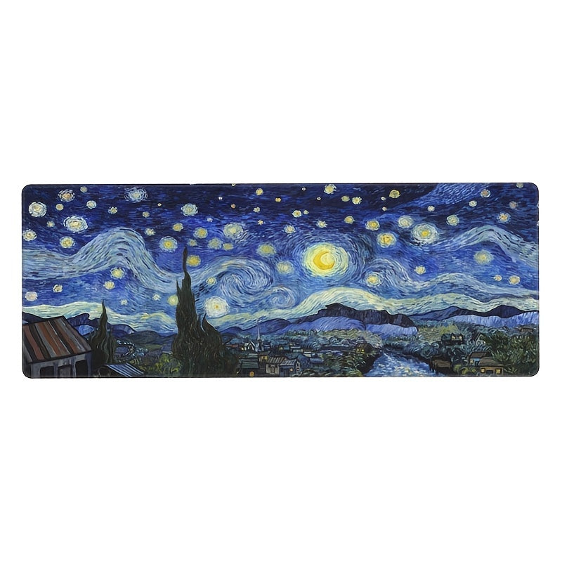 XXL Starry Night 3D Painting Mouse Pad Large Desk Protector