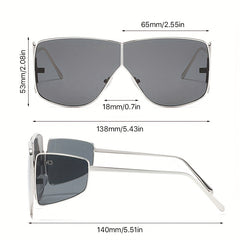 Steampunk Big Frame Four Lenses Sunglasses For Men