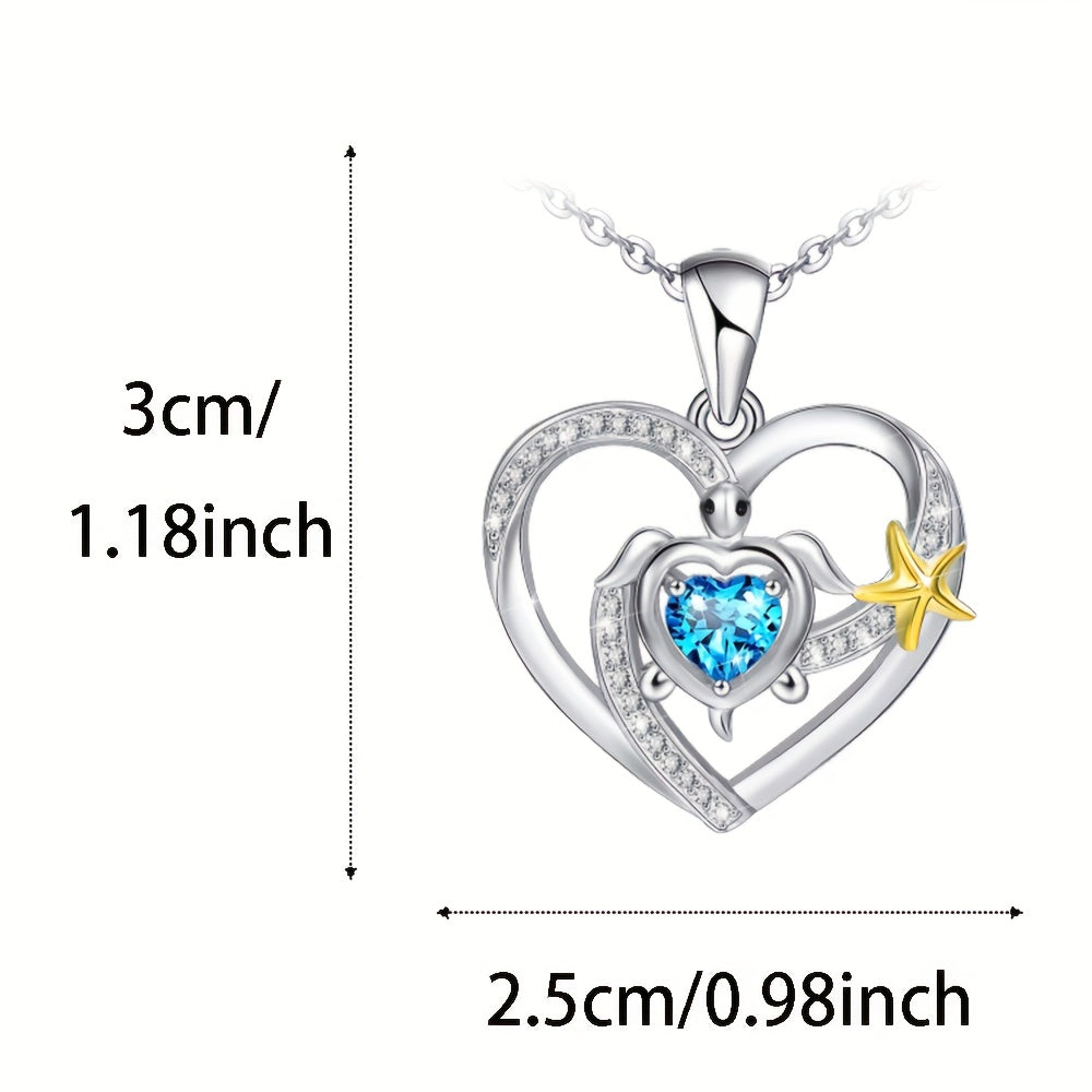 Turtle Starfish Pendant Necklace Marine Animal Necklace