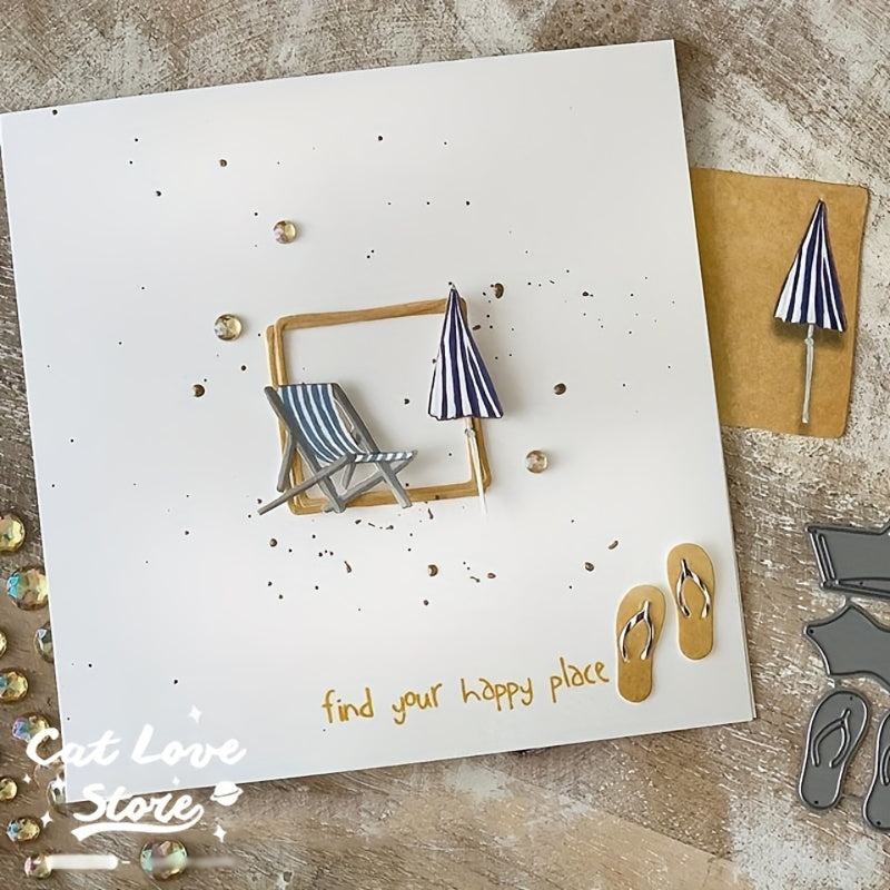 1pc Summer Item Series Metal Cutting Dies Stencils for DIY Scrapbooking