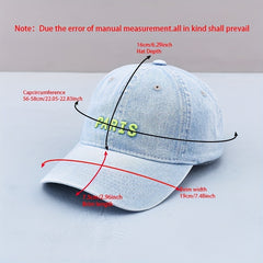 Embroidery Denim Baseball Cap Distressed Dad Hats