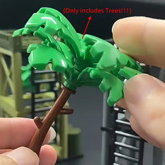 4pcs Mini Building Blocks 2x2 Trees DIY Farm Garden Play Toys ABS Gift Assorted