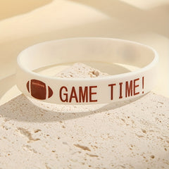 1pc Sport Silicone Bracelet Waterproof Wear Resistance Wristband
