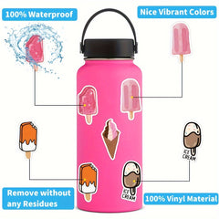 106pcs Ice Cream Waterproof Vinyl Stickers Scrapbook Laptop Bumper Skateboard