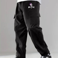 Pattern Print Drawstring Cargo Pants Men s Streetwear