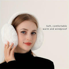 Soft Plush Earmuffs for Outdoor Winter Use