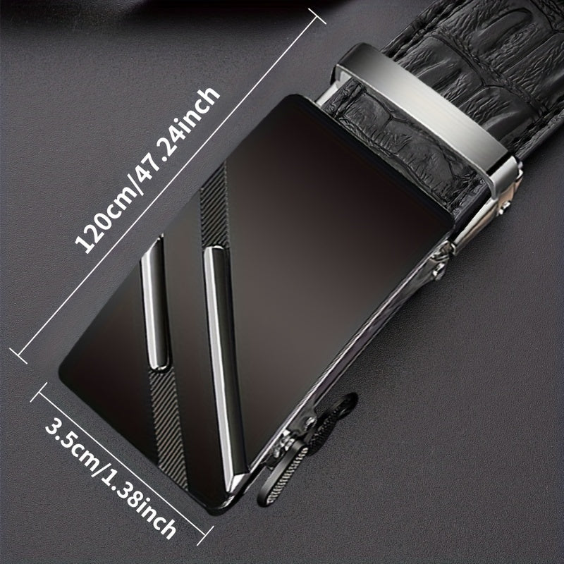 Men's PU Leather Automatic Buckle Business Belt