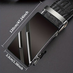 Men's PU Leather Automatic Buckle Business Belt