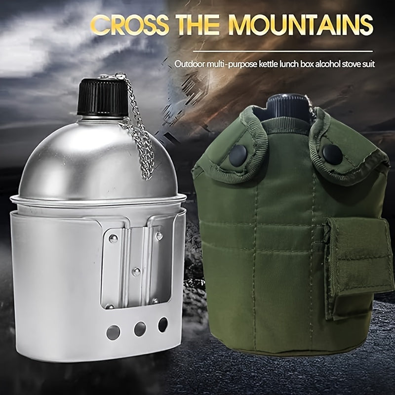 Aluminum Cookware Canteen Cup & Stove for Camping