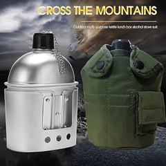 Aluminum Cookware Canteen Cup & Stove for Camping