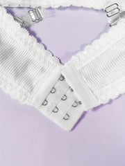 Women's Wireless Bra with Lace Trim