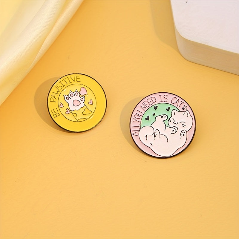 Cute Cat Brooch for Girls Clothing and Bags