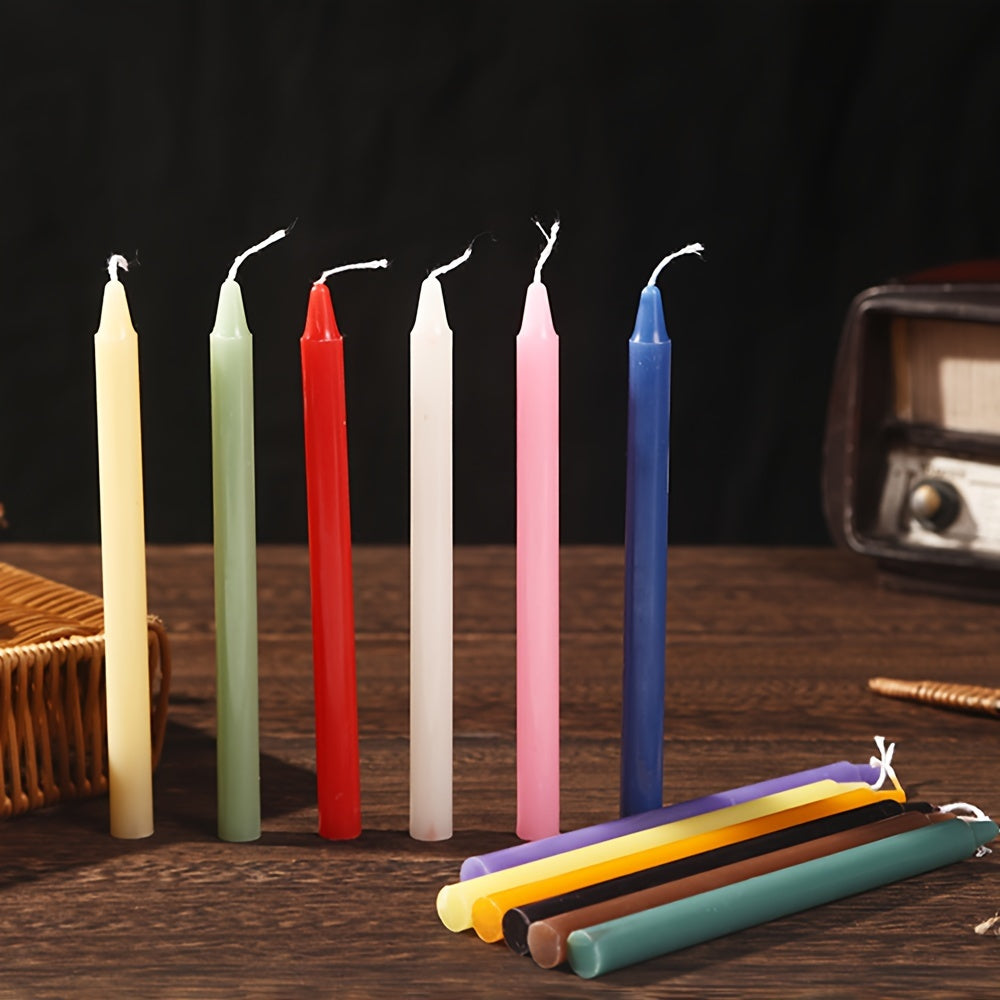 12pcs Colorful Birthday Cake Candle Rod Wax Christmas Celebration Wedding Gift