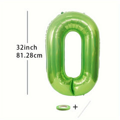 3pcs 32 inch Green Foil Balloons for Engagement Wedding Photos Birthday Decor
