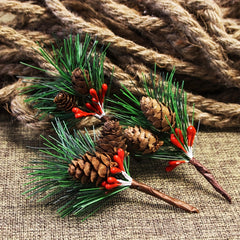10pcs Artificial Pine for Christmas Floral Arrangements, Wreaths & Decor