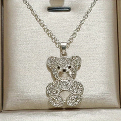 CZ Bear Necklace Girl Animal Accessories