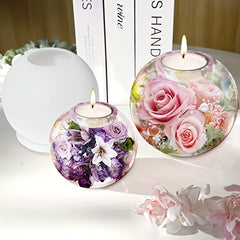 Round Tealight Holder Resin Molds for Weddings DIY Decor
