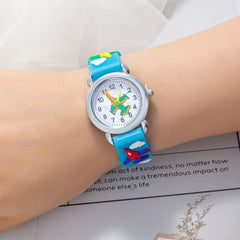 Teen Airplane Print Quartz Watch For Daily Life