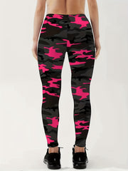 Women's Plus Camo Print High Rise Skinny Leggings