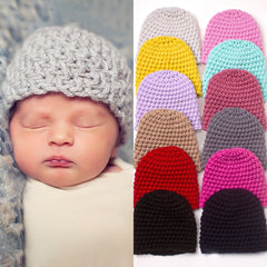 Baby Head Wrap Beanie Knit Hat Soft Turban Cap for Infant Girls and Boys