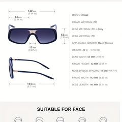 Men's Steampunk Style Sunglasses Retro One piece Glasses