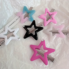 6pcs Star Hair Clips Decorative Hair Accessories for Girls
