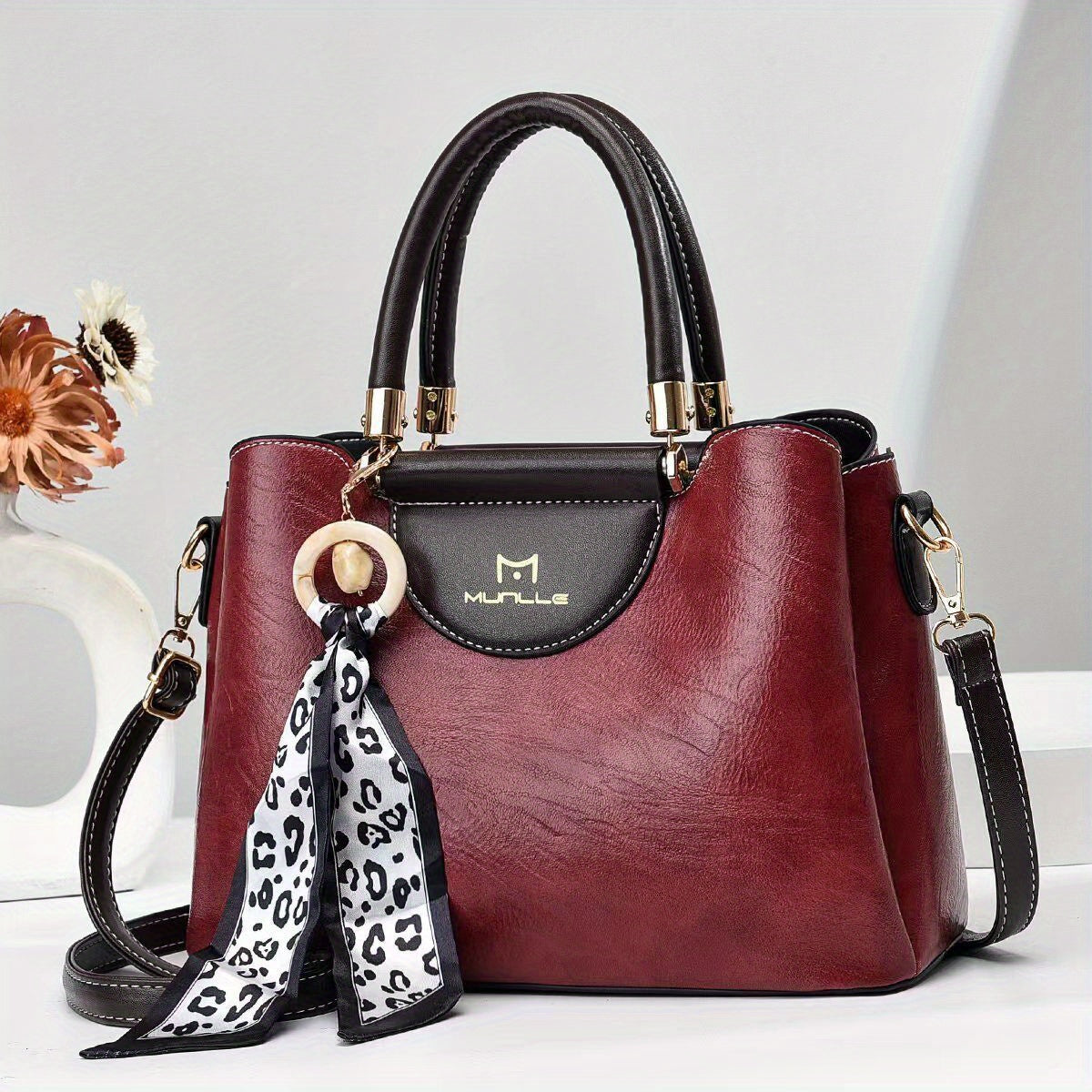 PU Leather Handbag Large Capacity Shoulder Bag