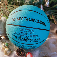 Size 7 Basketball Gift For Grandson - Includes Pump