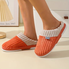 Plush Lined Slip-On Couple Slippers