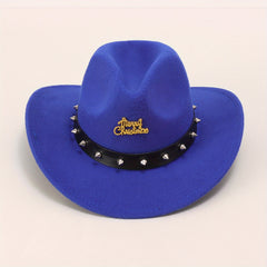 Vintage Western Cowboy Woolen Hat British Belt Jazz Top Hat