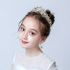 Girls Crown Headdress Set for Birthday Wedding Party