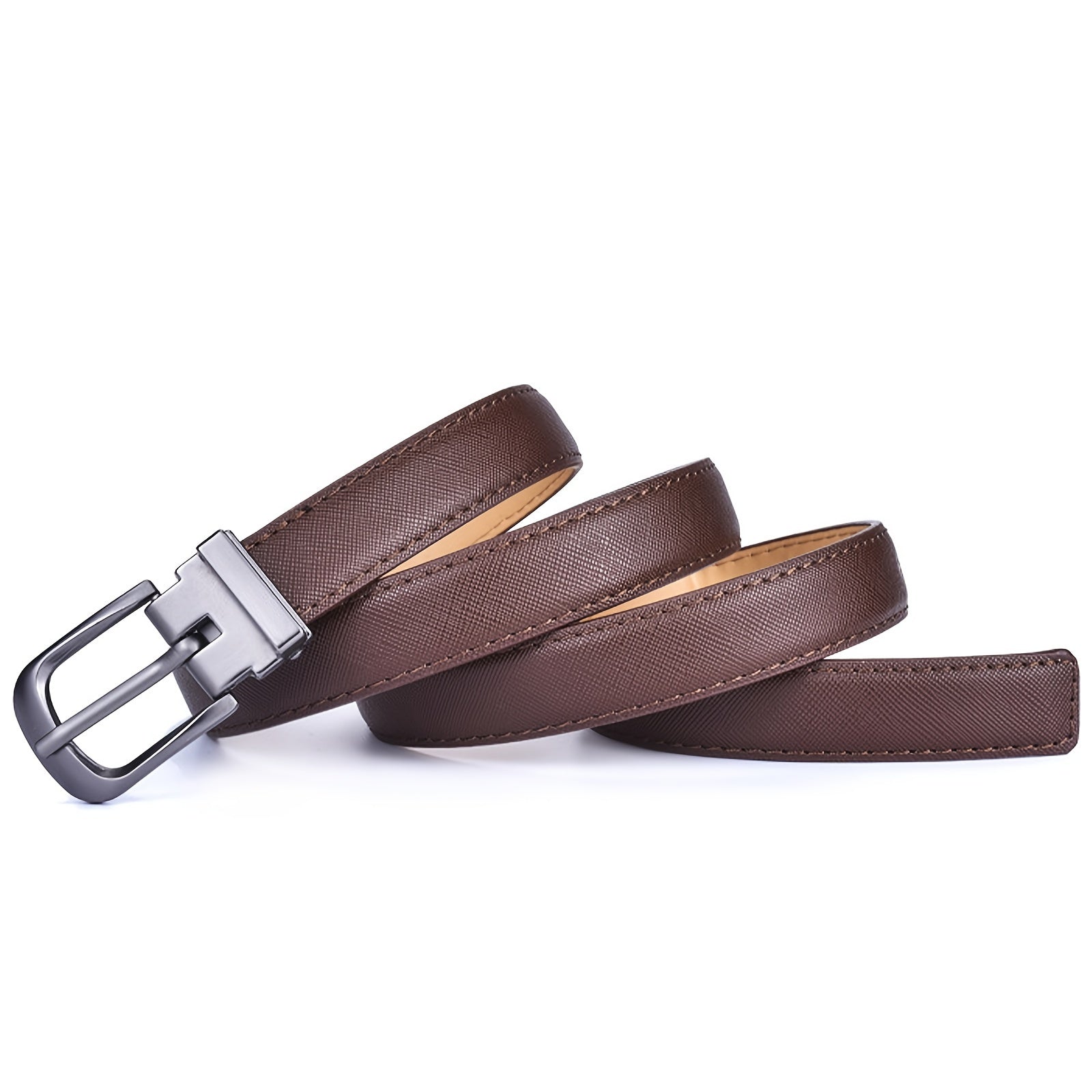 Solid Belt With Buckle For Jeans And Pants - Teenager Student