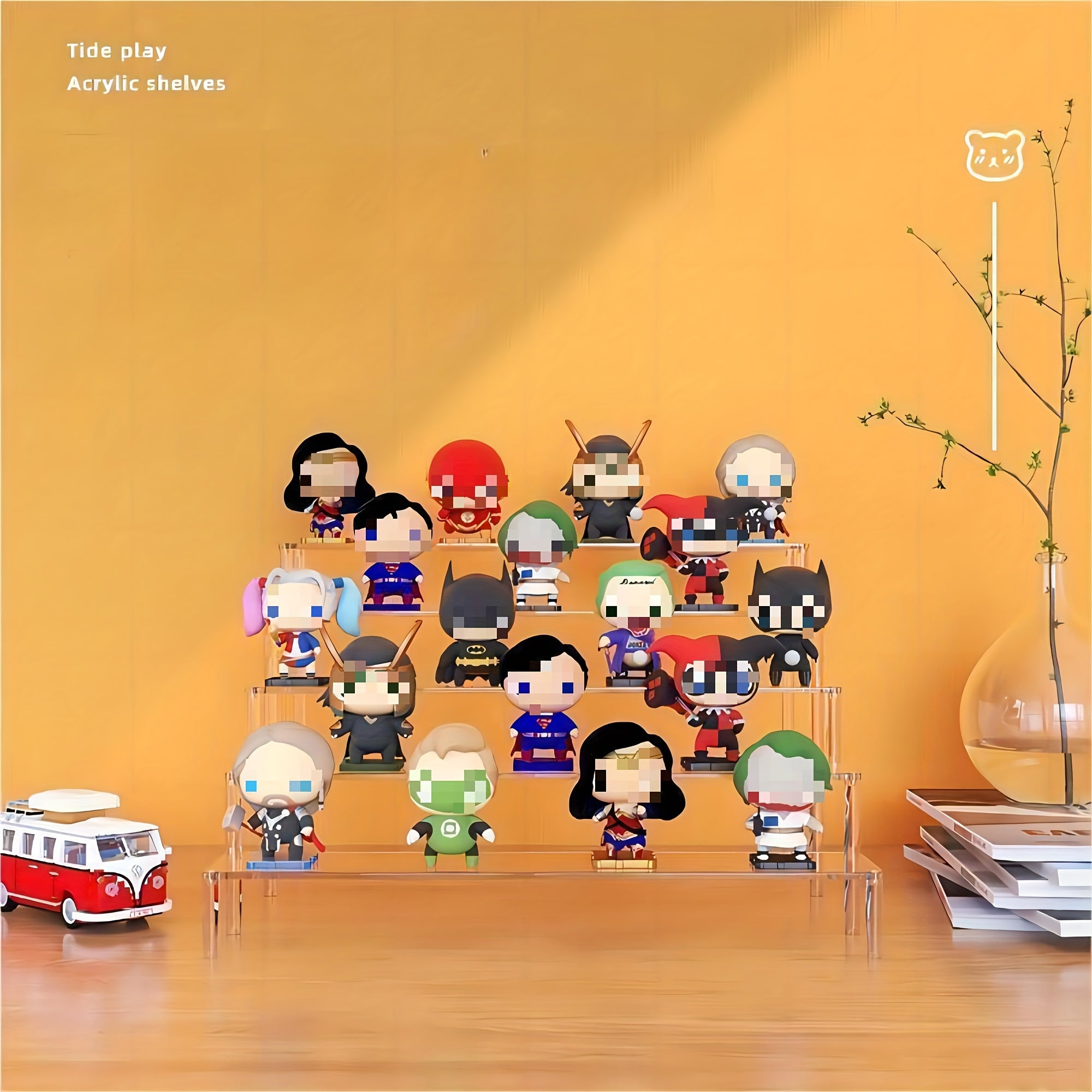 Acrylic Ladder Display Rack for Collectibles and Perfume