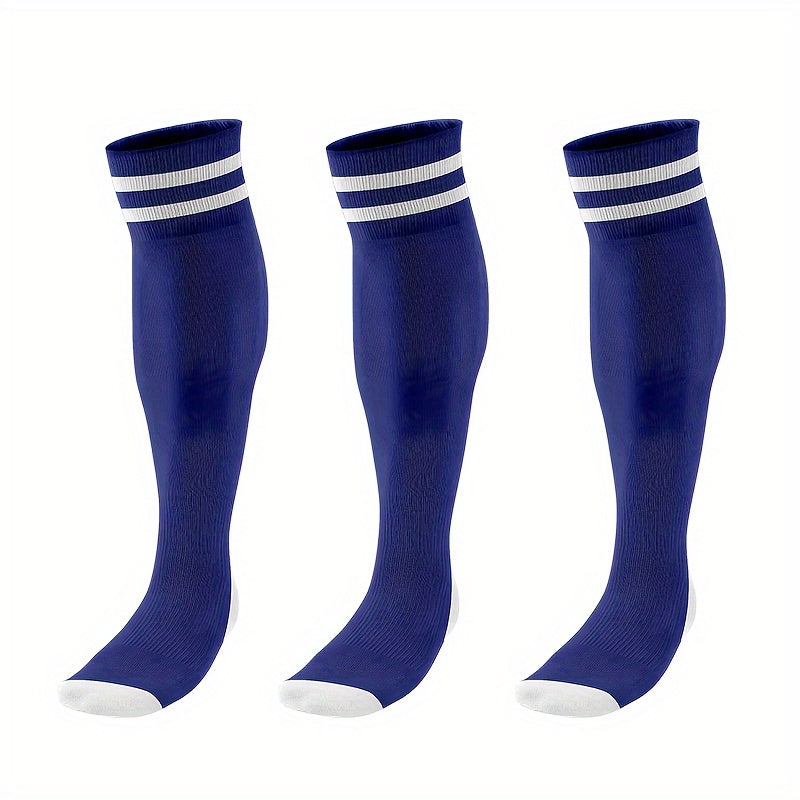Men's Calf Striped Sport Socks 3 Pairs