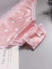 3 Pack Plus Size Lace Print Cheeky Panty Set