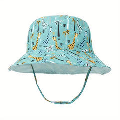 Kids' Cartoon Bucket Hat for Outdoor, Reversible Design