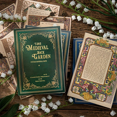 50PCS Medieval Garden DIY Decorative Paper for Collage & Art Projects