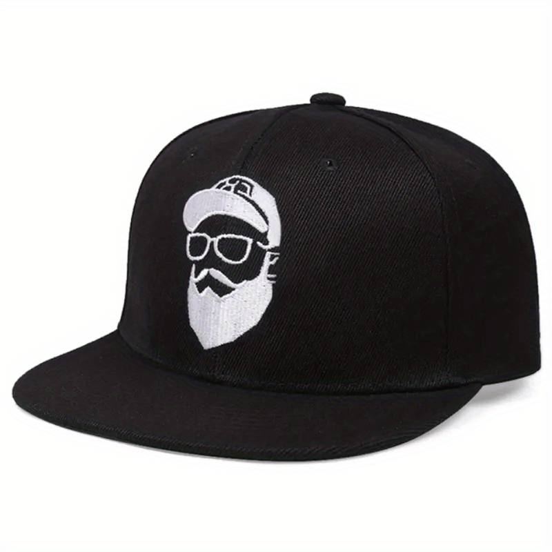 Bearded Man Embroidery Snapback Hat Hip Hop Baseball Cap