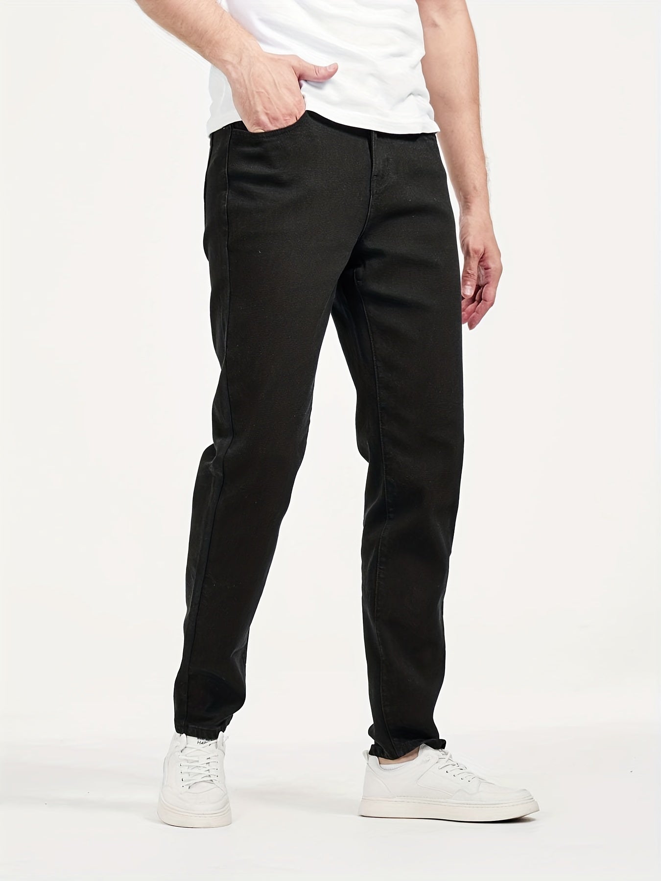 Men's Cotton Regular Fit Stretch Jeans for Spring Summer