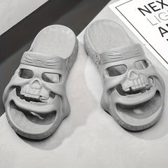 Men's Skull Slides Non Slip Slippers Open Toe Shoes