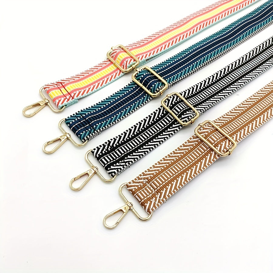 Vintage Geometric Pattern Strap wide Bag Strap Adjustable