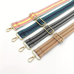 Vintage Geometric Pattern Strap wide Bag Strap Adjustable