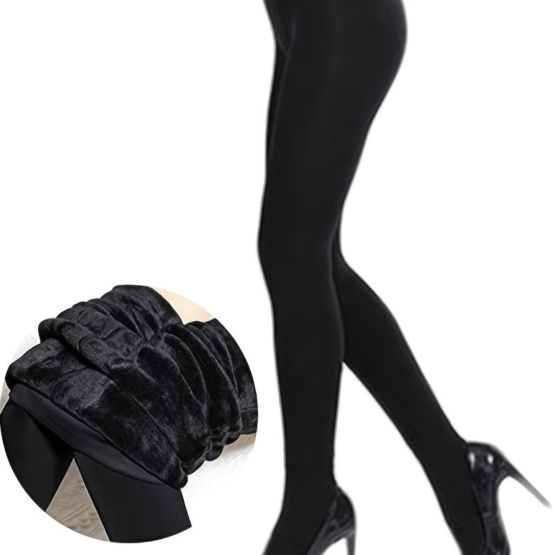 Thermal Lined Tights Women High Waisted Leggings Pants