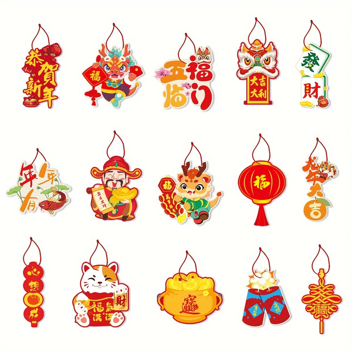 15pcs Spring Party Decoration Hanging Cards