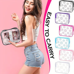 Smile Face Clear Makeup Bag Transparent PVC Waterproof Toiletry Organizer