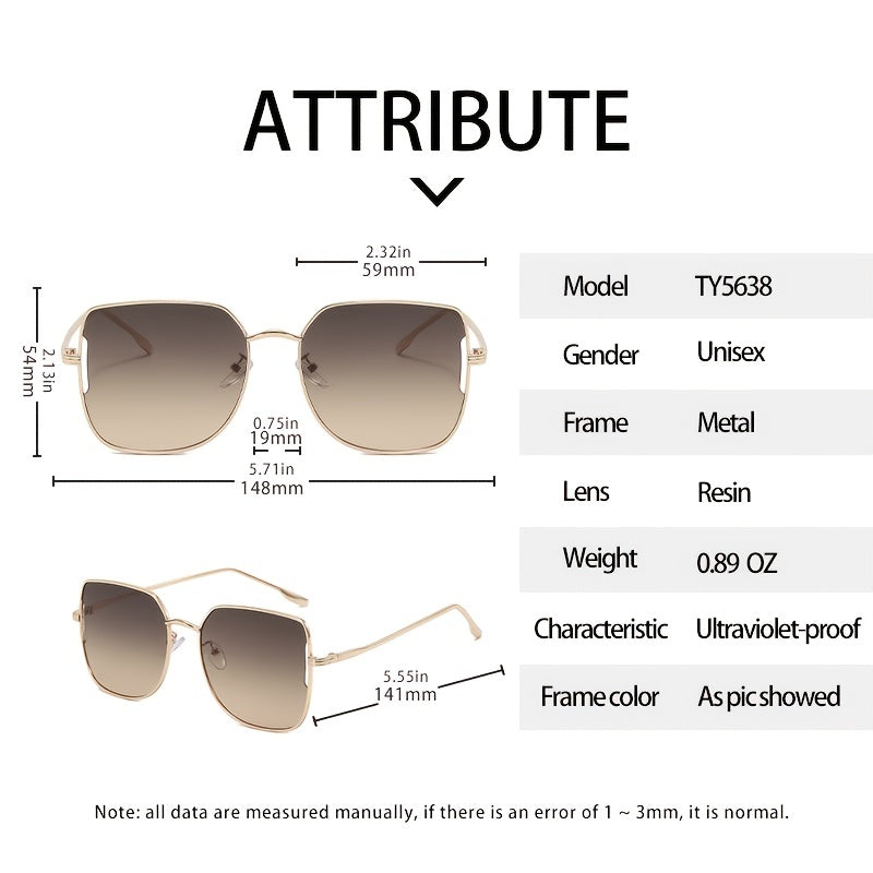 Vintage Metal Sunglasses UV Protection Women's Eyewear