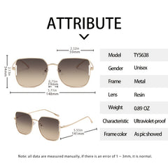 Vintage Metal Sunglasses UV Protection Women's Eyewear